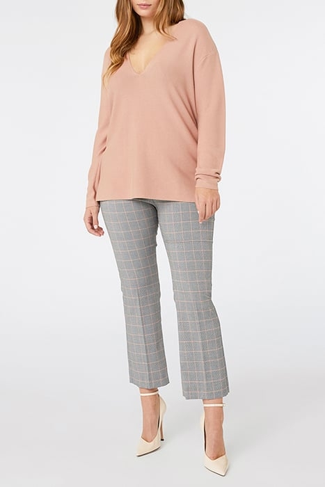 GLEN PLAID KICK FLARE TROUSERS GREEN 5