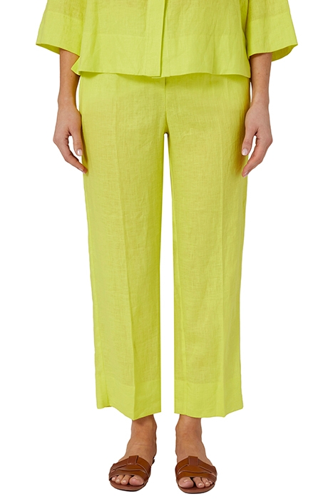 STRAIGHT-LEG LINEN TROUSERS YELLOW 8