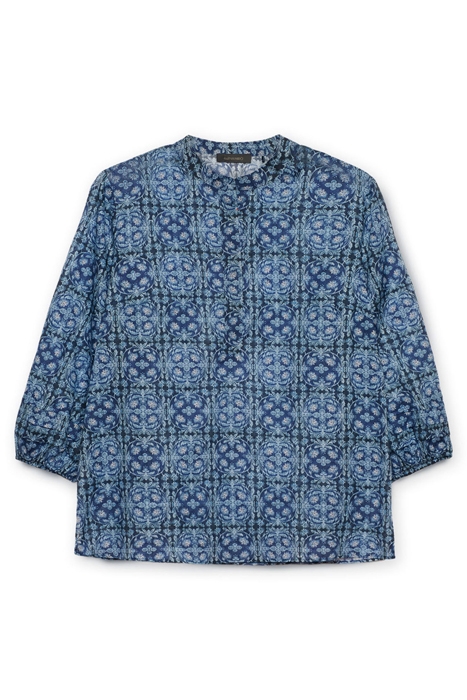 PRINTED MUSLIN BLOUSE GREEN 4