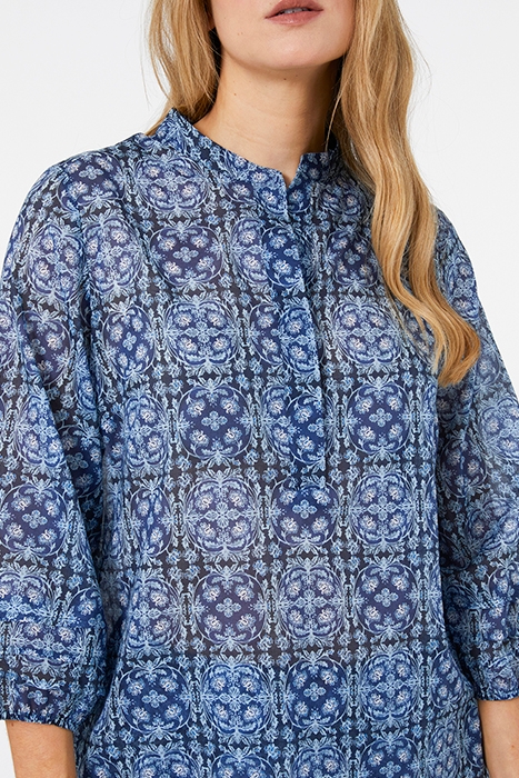 PRINTED MUSLIN BLOUSE GREEN 7