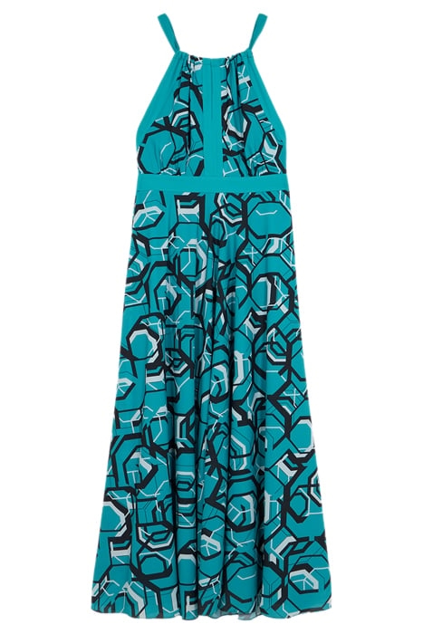 LONG PATTERNED DRESS LIGHT BLUE 3