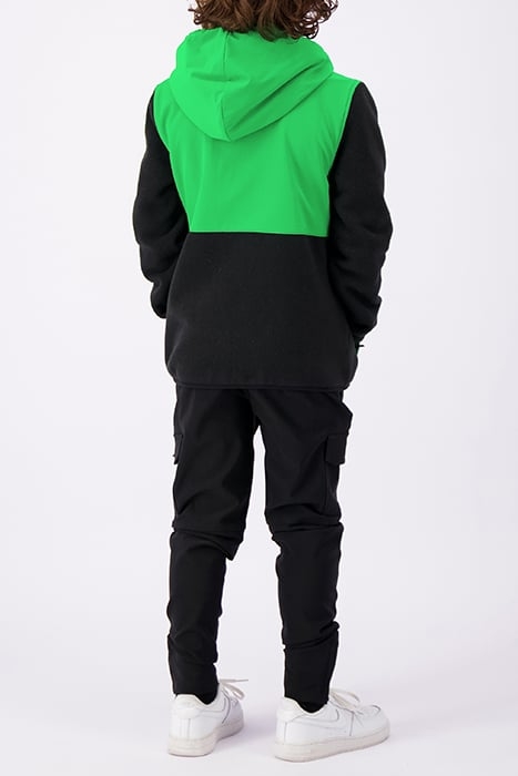 CONTRAST FLEECE JACKET BLACK 4
