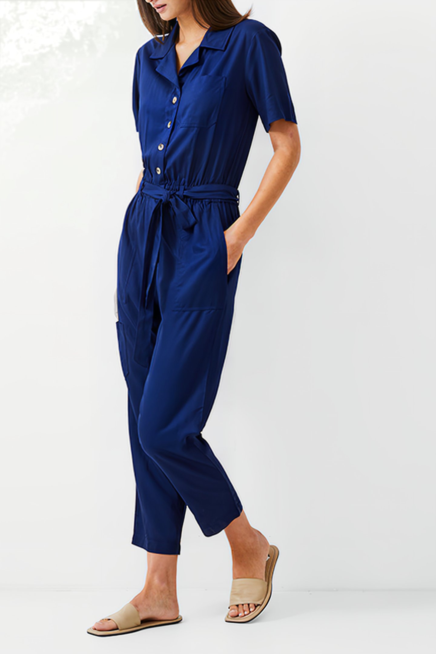 UTILITY POCKET JUMPSUIT DK NAVY 1