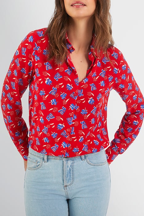 I.CODE CHERRY BOHO PRINT BLOUSE 1