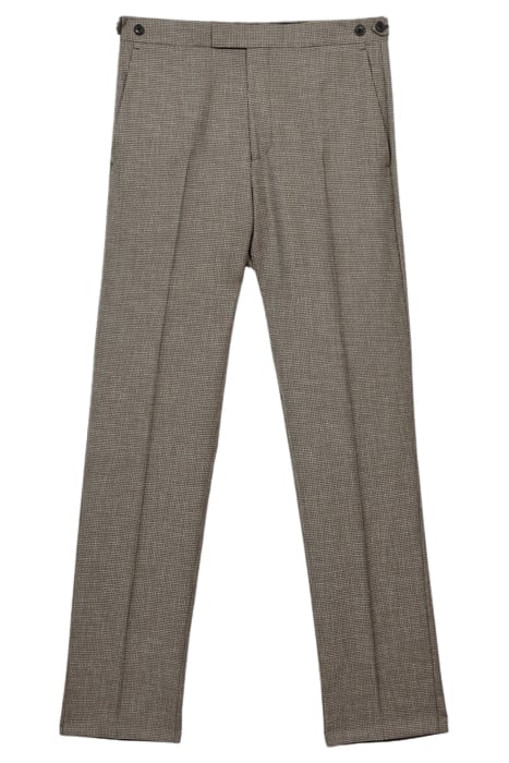 DOME-PUPPYTOOTH SUIT PANTS BROWN 4