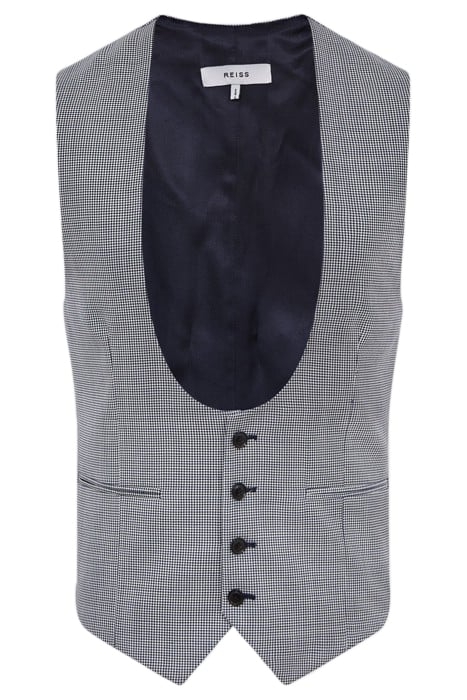 GRANGE HS-PUPPYTOOTH HORS NAVY/WHITE 4