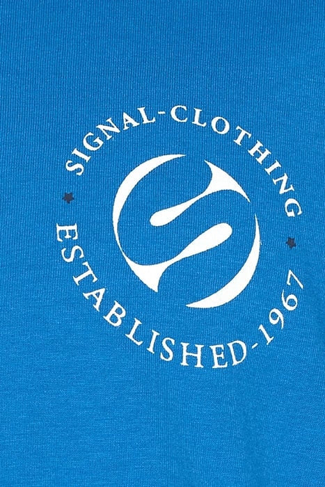 ELIASSI CHEST PRINT TEE + IMPERIAL BLUE 7