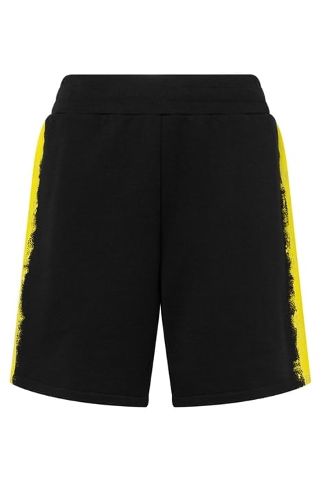 BERMUDA SHORTS IN MOSCHINO PAINT ORGANIC FLEECE BLACK 3