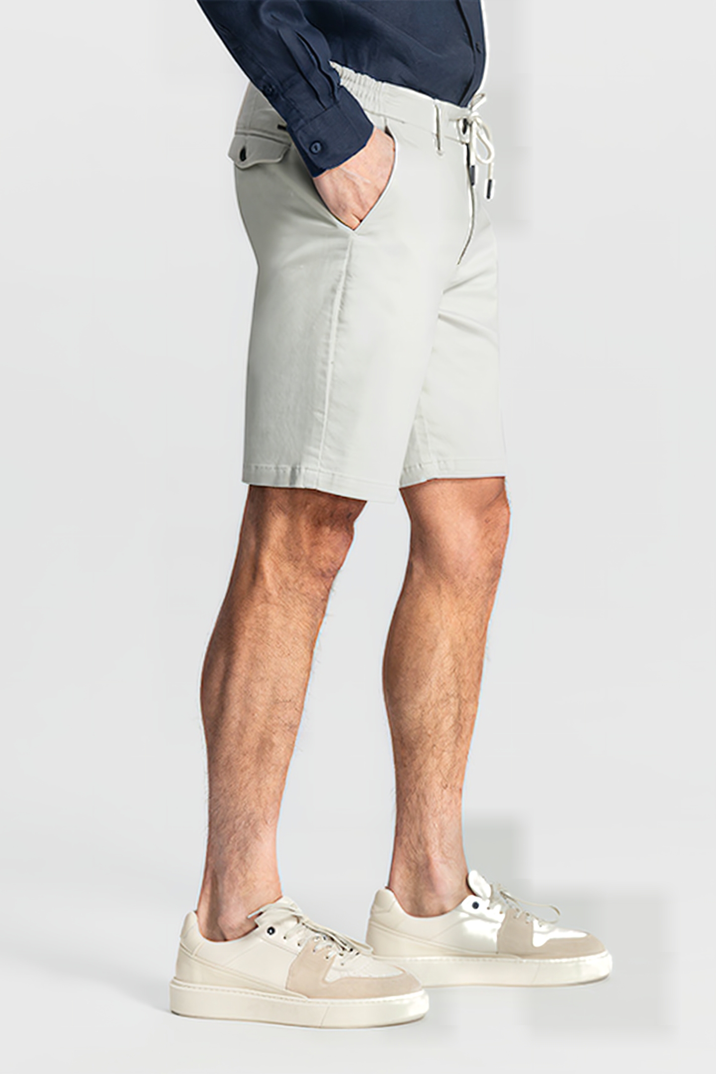 JORDAN JOGGER SHORTS TWILL KNIT SILVER BIRCH 2