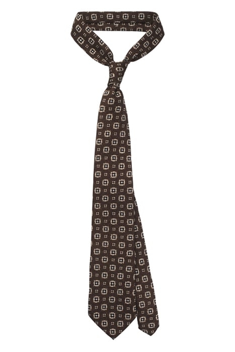 BROWN FLOWERS TIE BROWN 1