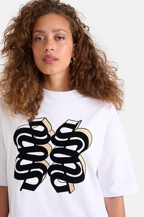 LA-SBFLOCK ARTWORK SWEAT TEE WHITE 6