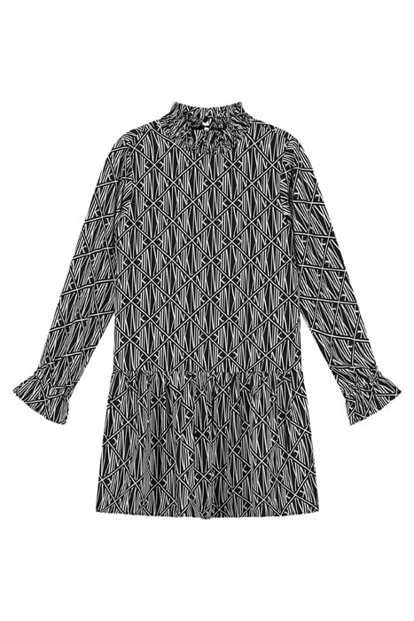 NANCY FLOWER DRESS BLACK/MARSHMALLOW 1