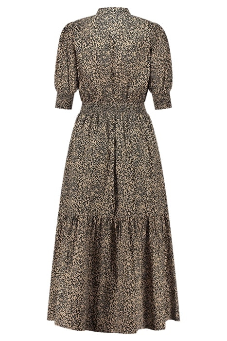 RISO LONG DRESS LS BLACK/TAUPE 2