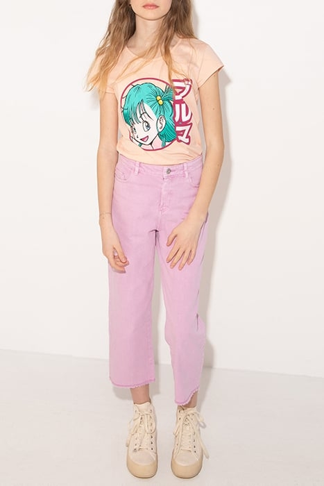GIRLS’ PINK GLOW-IN-THE-DARK BULMA DRAGON BALL T-SHIRT 2