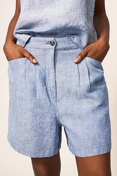 ROWENA LINEN SHORT CHAMBRAY BLUE 5