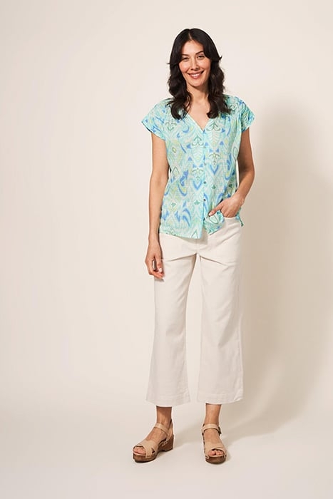 RAE COTTON VEST IVORY PRINTED 2