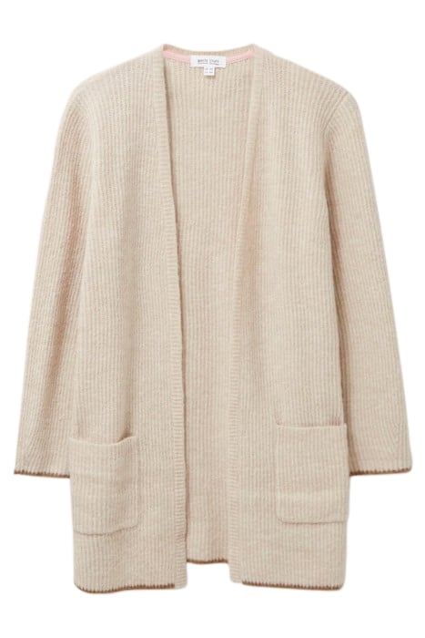 ERICA LONGLINE CARDI DARK NATURAL 3