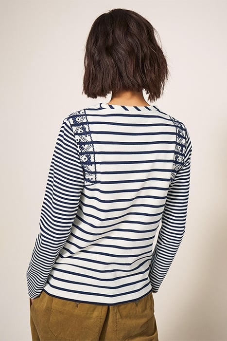 LONG SLEEVE WEAVER TEE BLUE 2