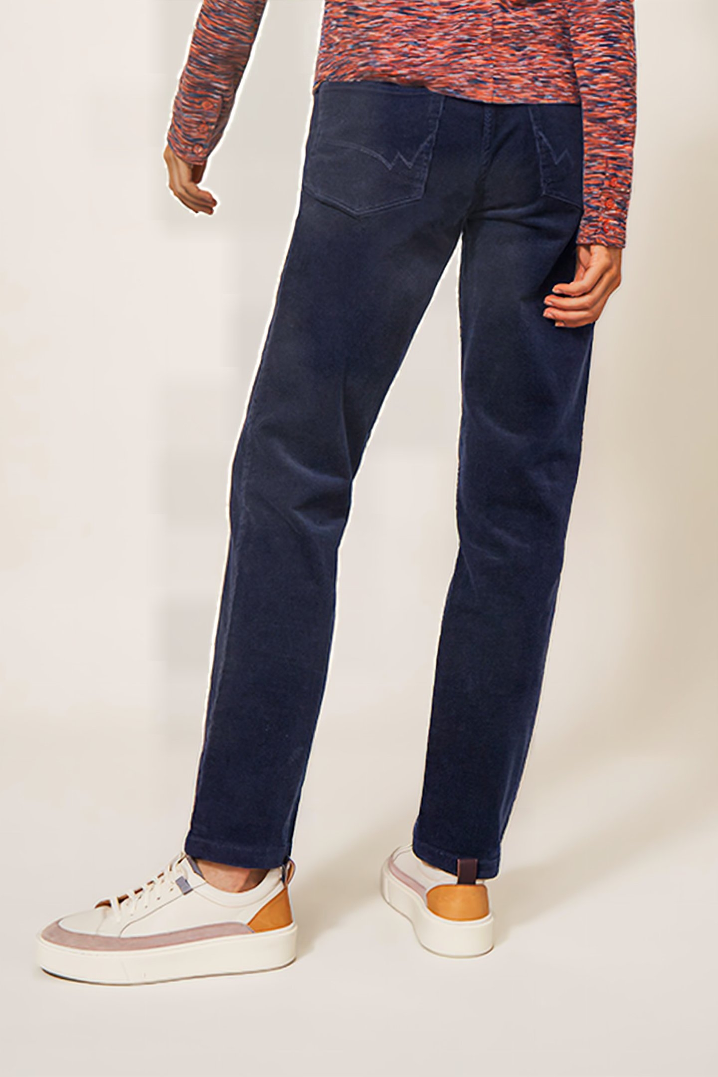 BROOKE STRAIGHT CORD TROUSER DARK NAVY 2