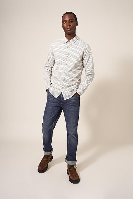 SCANDI GEO PRINTED SHIRT NATURAL 3