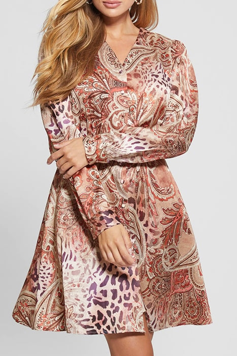 MIREILLE DRESS RED MULTI PATTERN 6