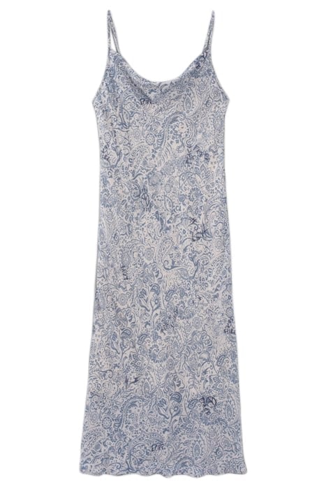 BLUE BANDANA PRINT MIDI DRESS WITH STRAPS BANDANA BLUE 3