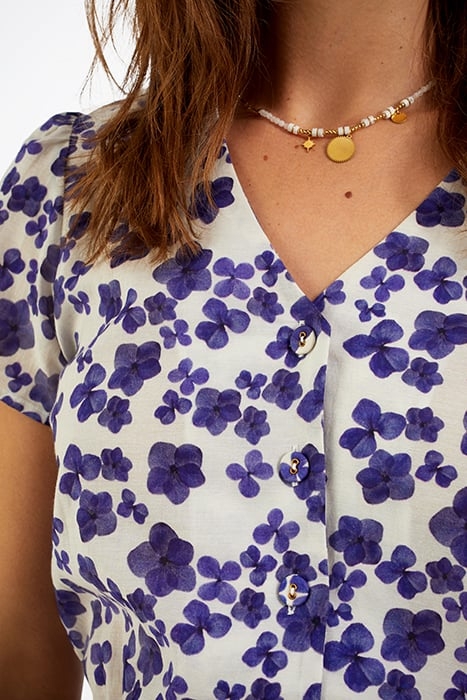 WHITE ANEMONE PRINT DRESS OFF-WHITE 5