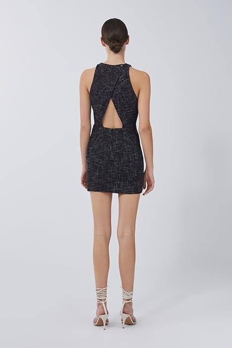 YASMINA DRESS IN BLACK/SILVER 2