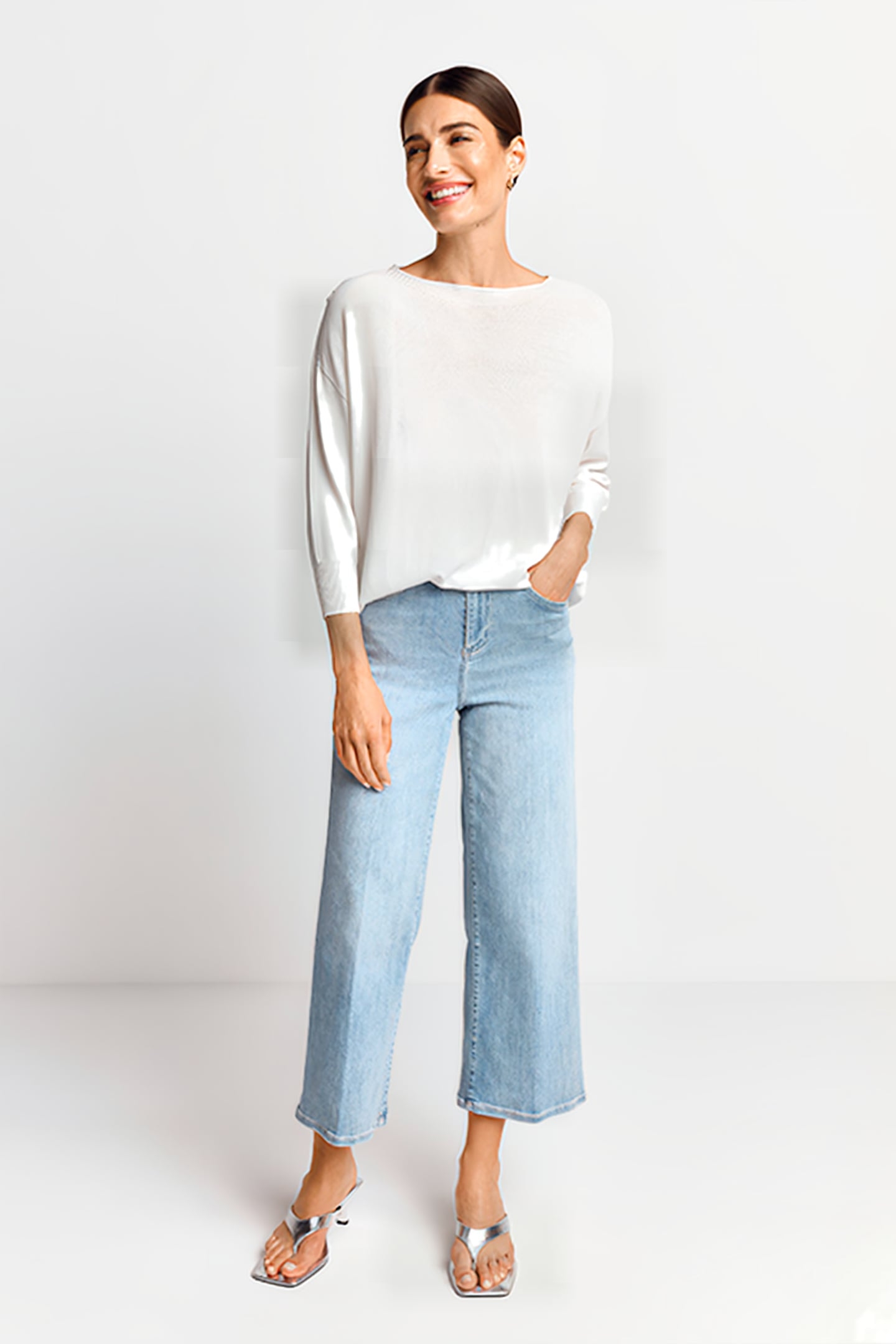 FINEGAUGE SEAMLESS PULLOVER RECYCLED WHISPER WHITE 2