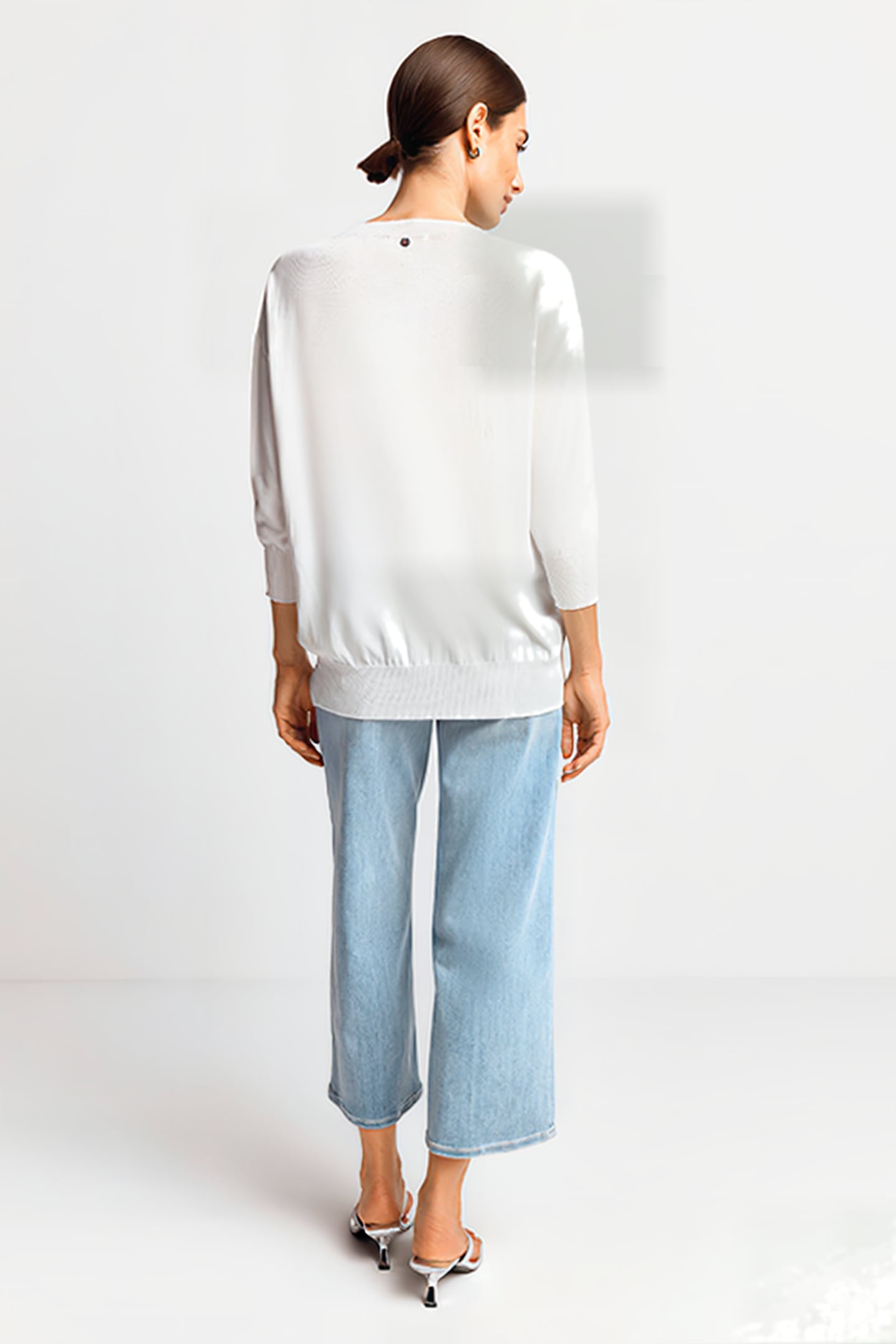 FINEGAUGE SEAMLESS PULLOVER RECYCLED WHISPER WHITE 3