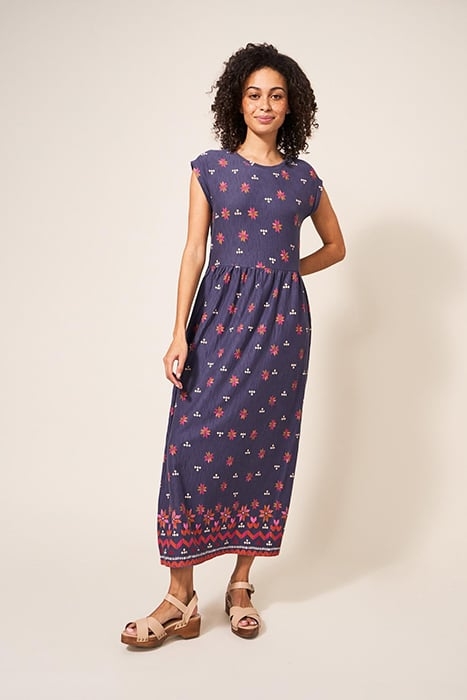 ADDISON COTTON MINI DRESS PURPLE 1