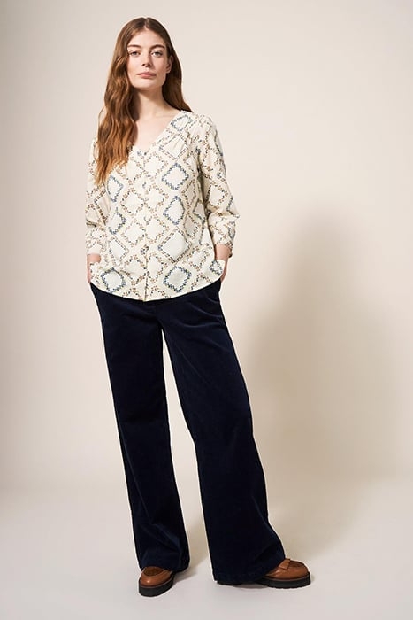 RAE COTTON TOP IVORY PRINTED 1