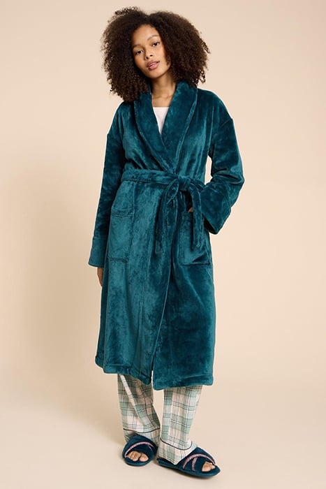 CLOVER COSY DREING GOWN DARK TEAL 1