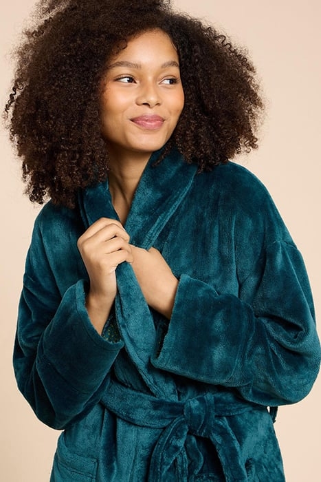 CLOVER COSY DREING GOWN DARK TEAL 4