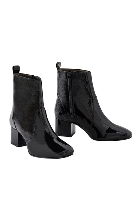 CILLA PATENT MID HEEL BOOT PURE BLACK 2