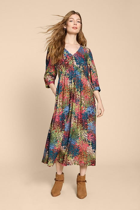 LUCY ECO VERO MINI DRESS PINK PRINTED 1