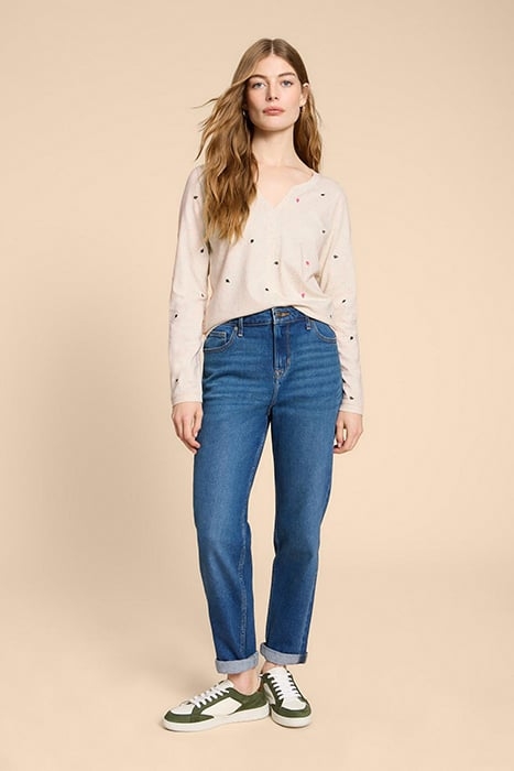 NELLY EMBROIDERED TEE NATURAL 2