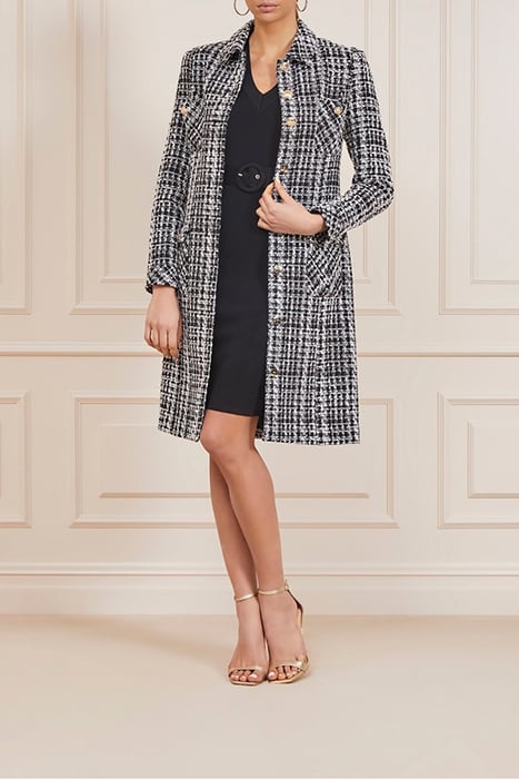 MEGAN COAT CHECK BLACK AND WHIT 3