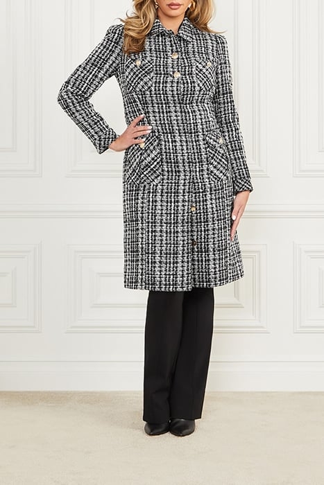 MEGAN COAT CHECK BLACK AND WHIT 8