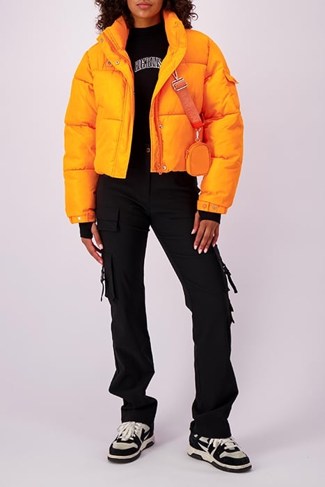 CROPPED BELT JACKET ORANGE 2