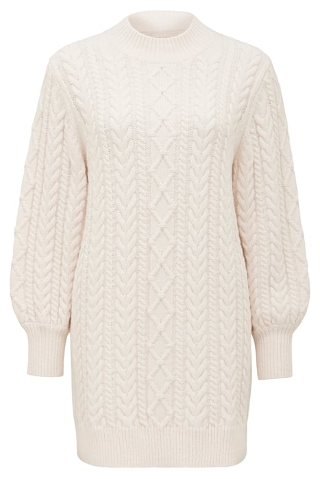 HARPER CABLE JUMPER KNIT DRESS PORCELAIN 4