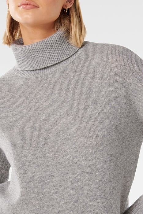 MIA RELAXED ROLL NECK KNIT JUMPER GREY 6