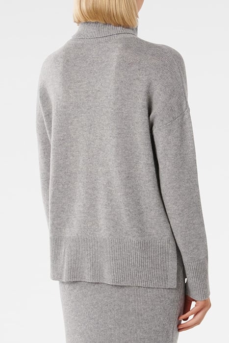 MIA RELAXED ROLL NECK KNIT JUMPER GREY 2