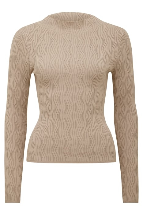 EVERLEY GROWN ON NECK WAVE JUMPER MUSHROOM 4