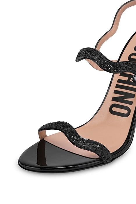 RIC RAC GLITTER HIGH SANDALS BLACK 4