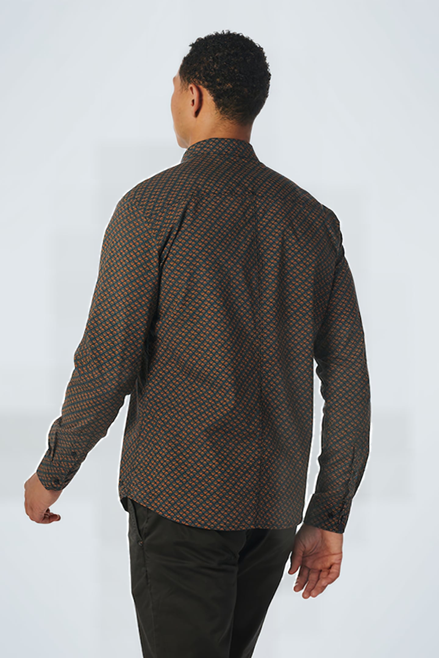 SHIRT STRETCH ALLOVER PRINTED CARAMEL 2