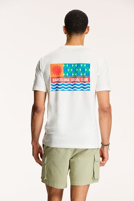 MEN BARCELONA SOCIAL CLUB T-SHIRT JET STREAM WHITE 2
