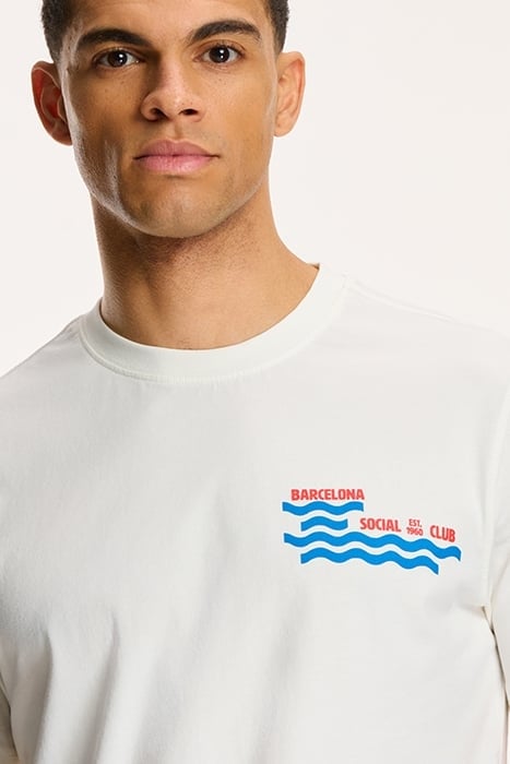 MEN BARCELONA SOCIAL CLUB T-SHIRT JET STREAM WHITE 6