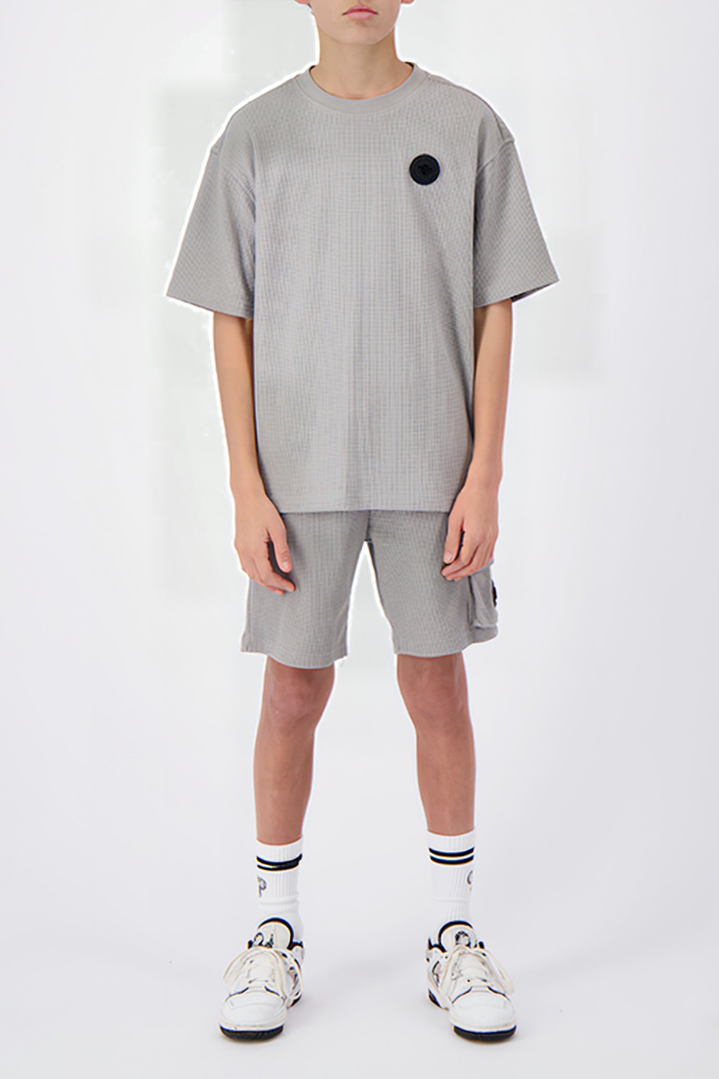 JR. WAFFLE TEE GREY 2