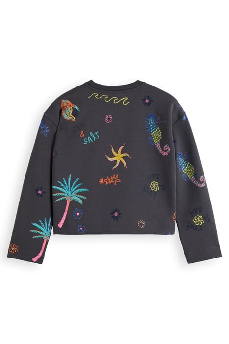 BOXY FIT EMBROIDERED SWEATSHIRT ANTRA 5